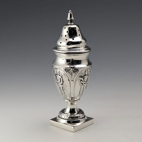 1904 British Vintage Sterling Silver Pepperette Spice Box 50g Thomas Bradbury & Sons